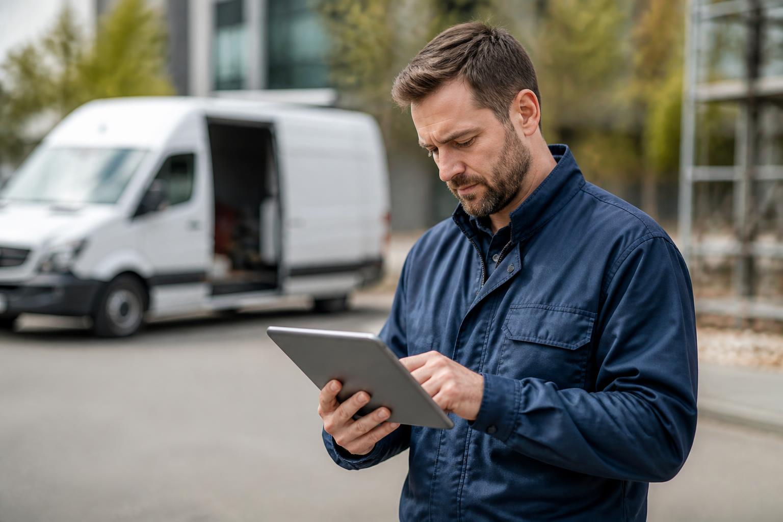 Équipe de terrain utilisant une application mobile