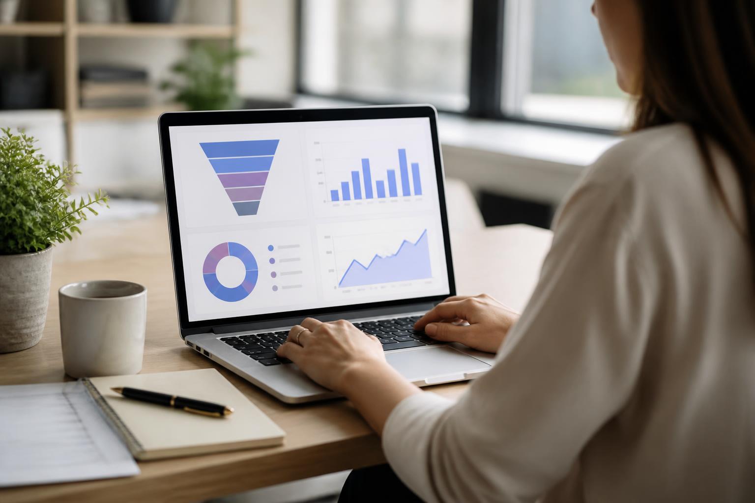 Formateur en ligne présentant un tunnel de vente